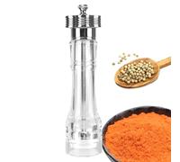 Macina sale e pepe in acrilico, macina sale e pepe manuali | Smerigliatrice di sapore ricaricabile dal design trasparente,Saliera portatile per macinapepe per cucina barbecue picnic
