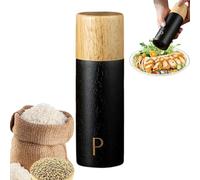 Macina sale e pepe in legno, macinapepe manuale, in legno, stile vintage, con impostazioni grosse regolabili per la tua cucina