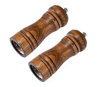 Macina Sale E Pepe Macinapepe in Legno da 2 Pezzi, Kit Macinapepe, Set Macinasale E Macinapepe per Macinini Manuali Macina Spezie(14 * 5cm)