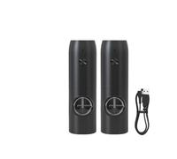 Macina Sale E Pepe, Macinapepe Macina sale e pepe elettrico ricaricabile, set con base di ricarica, macina spezie automatico in acciaio inossidabile(Charge 2 ABS)