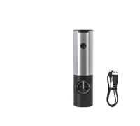 Macina Sale E Pepe, Macinapepe Macina sale e pepe elettrico ricaricabile, set con base di ricarica, macina spezie automatico in acciaio inossidabile(Charge Steel)