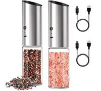 Macina Sale E Pepe, Macinapepe Set macina sale e pepe elettrico, ricaricabile, macchina automatica for spezie in acciaio, utensile da cucina(1set)