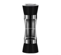 Macina sale e pepe manuale in acciaio inox 2 in 1 con rotore regolabile per macinare le dimensioni variabili da grossolane a spezie fini (C)