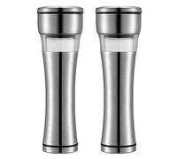 Macina Sale E Pepe Set Di 2 Macinasale E Pepe, Macinacaffè Manuale Ricaricabile Per Sale Marino E Pepe Nero In Grani Macina Spezie