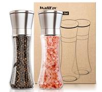 Macina Sale Pepe, Smerigliatrice Ceramica Finezza Regolabile. macinapepe manuale (Set di 2 pezzi)
