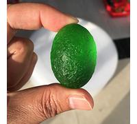 Macina verde ceca meteorite uovo impatto perline di vetro cristallo grezzo adatto for pietre naturali domestiche