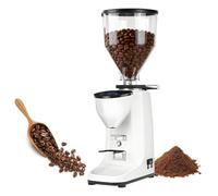 Macinacaffè a Macine, Macinacaffè Espresso con Macine Piane da 60mm e Tramoggia da 500g - 19 Impostazioni di Macinatura e Display Touchscreen per Casa, Caffè e Uso Professionale white