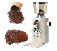 Macinacaffè commerciale, macina piatta in acciaio inossidabile da 64 mm, capacità 453 g, macchina elettrica for macinare il caffè, qualità for baristi(White)