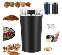 Macinacaffè E Spezie Domestico Di Precisione, Tritatutto Elettrico Per Cereali E Polveri, Funzionamento "One-Touch" Per Chicchi Di Caffè, Spezie, Frutta Secca, Erbe E Cereali (Nero)