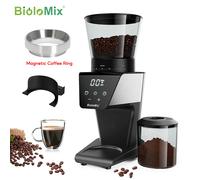 Macinacaffè elettrico BioloMix con anello magnetico - 30 impostazioni di macinazione precisa per caffè espresso, americano e versare sopra il caffè, Au