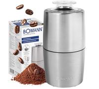 Macinacaffè elettrico Bomann® | per 60 g di chicchi di caffè | Macinatura regolabile | 150 W | Lame in acciaio inox | Accessorio per macchine da caffè espresso e moka | Macinacaffè KSW 6089 CB