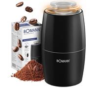 Macinacaffè elettrico Bomann® | per 60 g di chicchi di caffè | Macinatura variabile | 150 W | Lame in acciaio inox | Accessorio per macchine da caffè espresso e moka | KSW 6088 CB | Nero