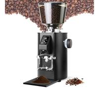 Macinacaffè elettrico commerciale da 350 W, macinacaffè elettrico a macine piatte con 9 impostazioni precise, vassoio for fondi di caffè(Black)