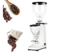 Macinacaffè elettrico, macchina per caffè espresso da 60 mm con 19 impostazioni precise, pannello di controllo a LED, frullatore in acciaio inossidabile per French Press, Drip, Cold Brew(White)