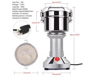 Macinacaffè elettrico per cereali da 700 g, ad alta velocità e lunga durata Y1