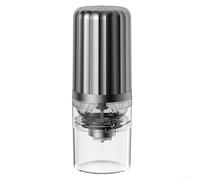 Macinacaffè elettrico portatile ricaricabile tramite USB, con controllo facile da un pulsante e macinatura regolabile, per chicchi di caffè e spezie (grigio)