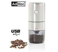 MACINACAFFE' ELETTRICO RICARICABILE IN ACCIAIO E CONTENITORE IN ACRILICO "ADHOC"