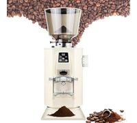 Macinacaffè for chicchi di caffè con 9 impostazioni di macinatura, con display LCD, può essere regolato regolarmente e quantitativamente(White)