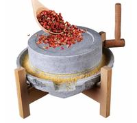 Macinacaffè for la casa con manico in legno massello, macinacaffè for cereali secchi e umidi, for macinare cereali, fagioli, orzo(20cm)