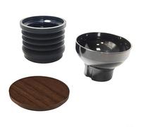 Macinacaffè in silicone con coperchio in legno di noce per Eureka per smerigliatrici a tramoggia per aiutare a eliminare i residui di terreno tra gli usi (bianco)