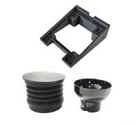 Macinacaffè in silicone dosatore per anello e contenitore per bolle per serie Eureka Mignon MMG | Sistema a imbuto in ABS con fondo per raccolta di terreni, nero (base+soffietto)