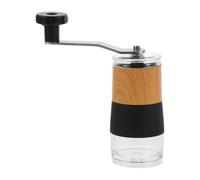 Macinacaffè Macine Coniche Portatile in Acciaio Inox Manuale | Base Trasparente, Regolazione della Macinatura Fine o Grossa, per Espresso, Pepe, Campeggio e Viaggio