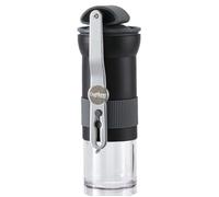 Macinacaffè Manuale Cafflano Krinder | Leggero - 295g | Portatile - Compatte e Ergonomico | Frese in Acciaio di Precisione | Consistenza della Macinatura | Ruota di Regolazione Facile | Colore Nero