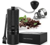 Macinacaffè manuale con 60 impostazioni regolabili, macinacaffè portatile a mano con capacità di 28g, macinacaffè manuale in acciaio inox con macine coniche per caffè in polvere per pressa francese