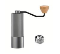 Macinacaffè manuale con macina a mano Macinino da caffè manuale regolabile a doppio cuscinetto professionale in acciaio inossidabile CNC 304(Gray)