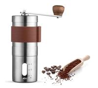 Macinacaffè manuale, fresa in acciaio CNC da 42 mm, regolazione fine a 48 clic, macinacaffè portatile per Aeropress, Pour Over, French Press, Espresso, include spazzola per la pulizia e custodia per