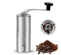 Macinacaffè Manuale in Acciaio Inox, Macina Caffè Manuale, Macinino Caffè con Maniglia e Macine in Ceramica, Coffee Grinder per Aeropress, French Press, Espresso e Moka