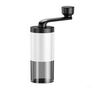 Macinacaffè manuale portatile, 12,5 x 16,5 x 11 cm, con impostazioni di macinazione regolabili, strumento per macinare i chicchi di caffè, per cucina e caffè (bianco)