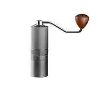 Macinacaffè manuale portatile con anima in acciaio e controllo esterno della macinatura per fondi di caffè uniformi e uso pratico (sei argento)