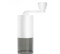Macinacaffè manuale portatile con chicchi trasparenti e leva ergonomica per un funzionamento fluido durante il campeggio all'aperto o l'uso in cucina (bianco)