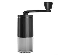 Macinacaffè manuale portatile con chicchi trasparenti e leva ergonomica per un funzionamento fluido durante il campeggio all'aperto o l'uso in cucina (nero)