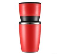 Macinacaffè manuale portatile con meccanismo di macinazione in acciaio inossidabile e corpo in plastica, tappetino antiscivolo e coperchio che può essere utilizzato come tazza da caffè