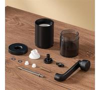 Macinacaffè manuale regolabile con macina in acciaio inox per pressa, espresso e uso da viaggio, macinacaffè professionale in nero