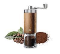 Macinacaffè Manuale Regolabile in Acciaio Inox con Macine in Ceramica - Silenzioso e Portatile per Espresso, Moka Italiana, French Press e Aeropress - Coffee Grinder con Effetto Legno - Capy Brew