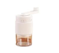 Macinacaffè portatile elettrico/manuale for uso domestico, 30 marce regolabili esternamente, macinacaffè ricaricabile(Electric White)