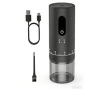 Macinacaffè ricaricabile con display a LED aggiornato, macinatura 1,7 volte più veloce con 38 impostazioni esterne regolabili e macine in ceramica, portatile per viaggi, campeggio, ecc