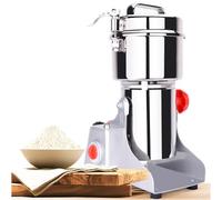 Macinacereali Elettrico da 800g, Macchina per Macinazione di Polveri Superfini da 1600W, in Acciaio Inossidabile con Sistema di Frantumazione Ausiliario a Oscillazione, per Cereali, Spezie e Cereali