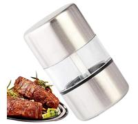 Macinapepe - 3x3x5,2cm Mini Macinasale | Set Macinasale e Pepe in Acciaio Ińox Manuale con Måcina Ceramica Corpo Acrilico Ricaricabile per Sale Marino Pepe Erbe Cucina