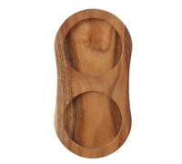 Macinapepe in legno di acacia e gomma, per uso domestico, per uso domestico, con design a doppio foro per contenere due macinini per condimenti (8 tipi di mal d'amore)