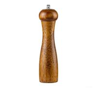 Macinapepe in legno di gomma con nucleo in zirconia di grado industriale per macinare ripetutamente pepe, sale e fiocchi di peperoncino (20,3 cm 1 pezzo)