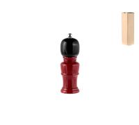 HOMe Macinapepe In Legno Rosso/Nero Macina In Carbonio Cm 15