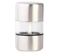 Macinapepe manuale in acciaio inox, macina sale in ceramica per spezie, portatile, facile da riempire, per la casa e