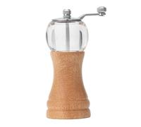 Macinapepe manuale in legno da 1 pezzo, robusto macinasale con nuclei di macinazione in ceramica, grossolanità regolabile(Wood Color)