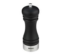 Macinapepe Mod Sali, Macinapepe Manuale in Ceramica, Legno e Acciaio Inox, per Cucina, Barbecue e Grill, Nero Accessori per la Cucina Esterna, Nero, 5x17.5 Cm