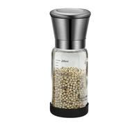 Macinapepe portatile in acciaio inossidabile, corpo in vetro, grossolanità regolabile