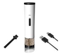 Macinapepe ricaricabile - Set di macinapepe elettrico | Strumento automatico compatto in ABS, kit di condimento per grossolanità regolabile, USB per cucinare pepe cumino